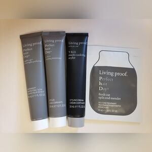 Lot of 4 Living Proof Hair Travel Set 5 in 1 Styling, Night Cap, TBD, Fr…